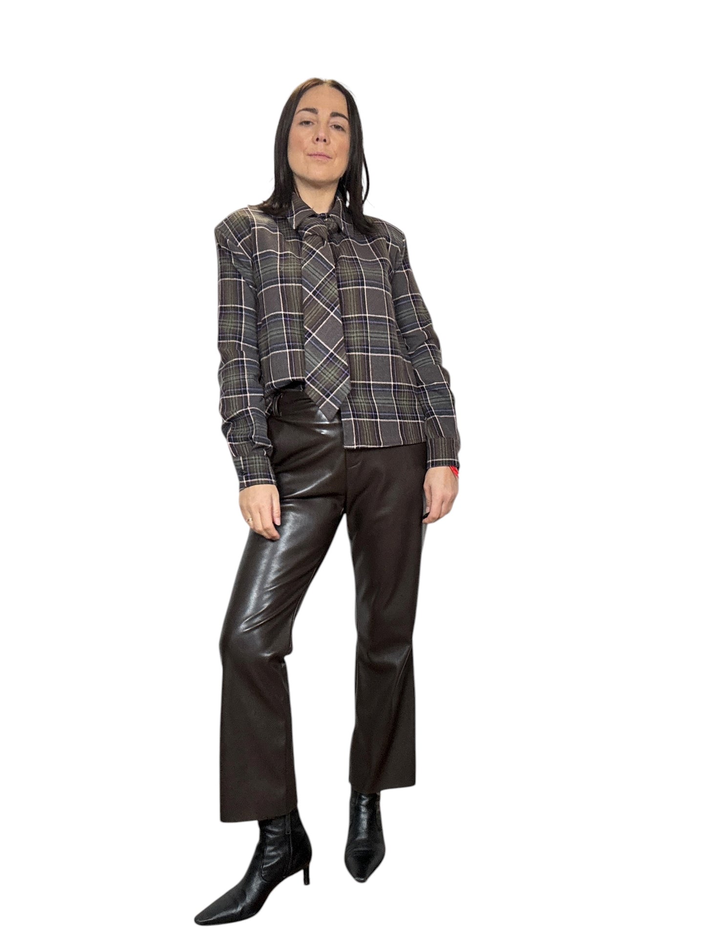 CAMICIA CON CRAVATTA CHECK TENSIONE IN