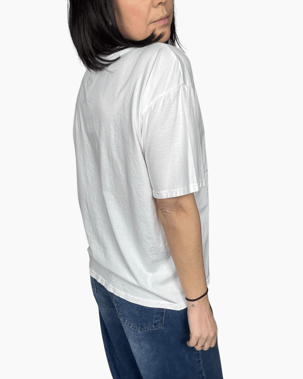 T - SHIRT STAMPA CON INSERTO IN PIZZO VICOLO - XE BLU ABBIGLIAMENTO