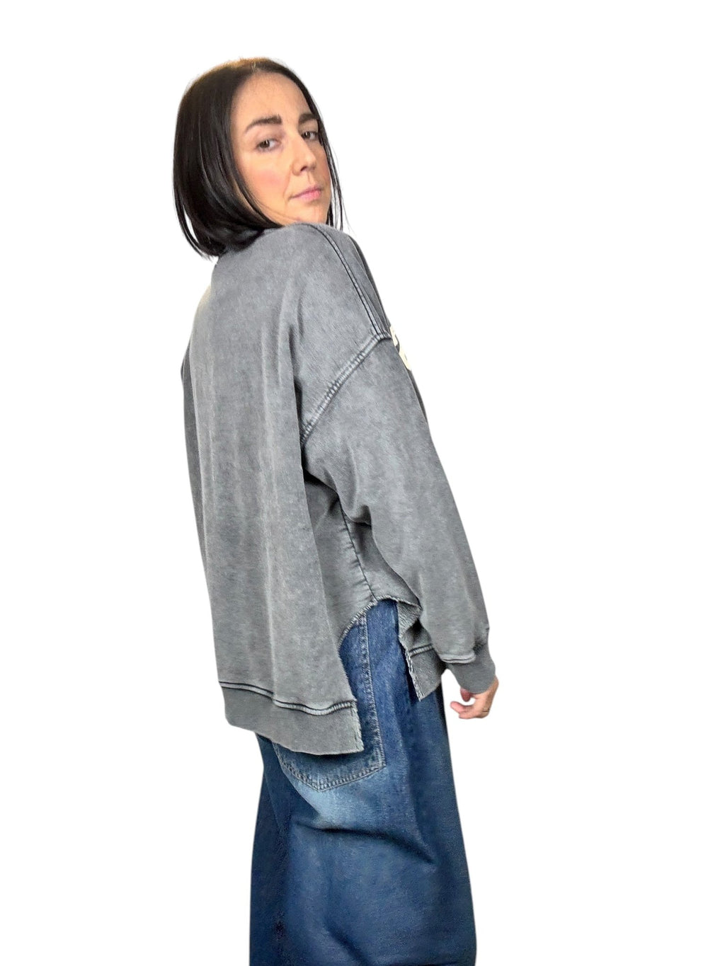 FELPA SCRITTA DIXIE - XE BLU ABBIGLIAMENTO