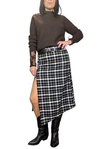 GONNA CHECK SPACCO LATERALE DIXIE - XE BLU ABBIGLIAMENTO