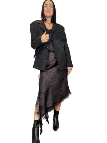 GONNA MACULATA ASIMMETRICA SUSY MIX - XE BLU ABBIGLIAMENTO