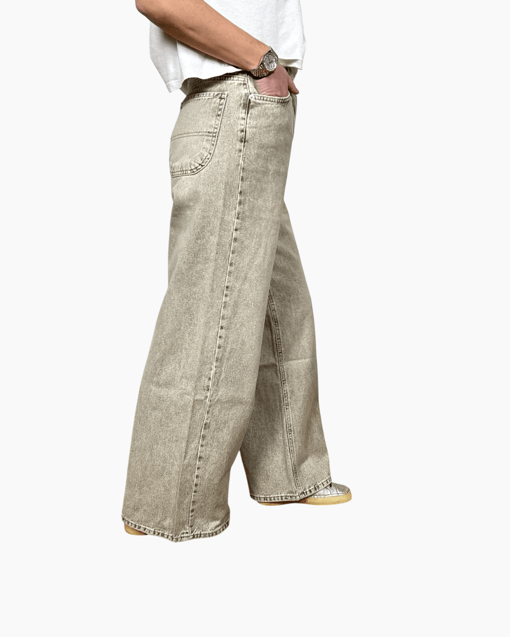 JEANS A PALAZZO SABBIATO SUSY MIX - XE BLU ABBIGLIAMENTO