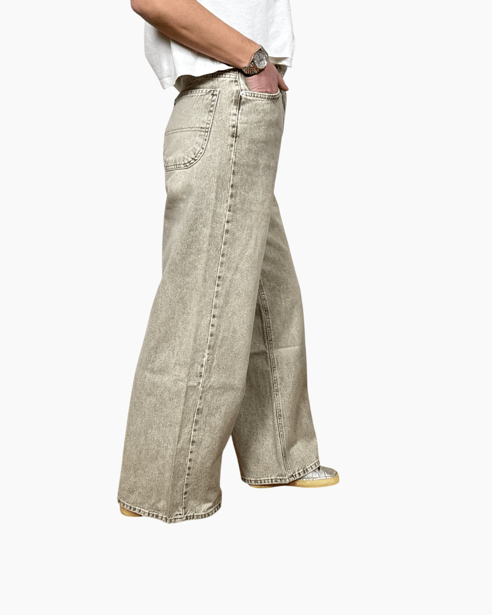 JEANS A PALAZZO SABBIATO SUSY MIX - XE BLU ABBIGLIAMENTO