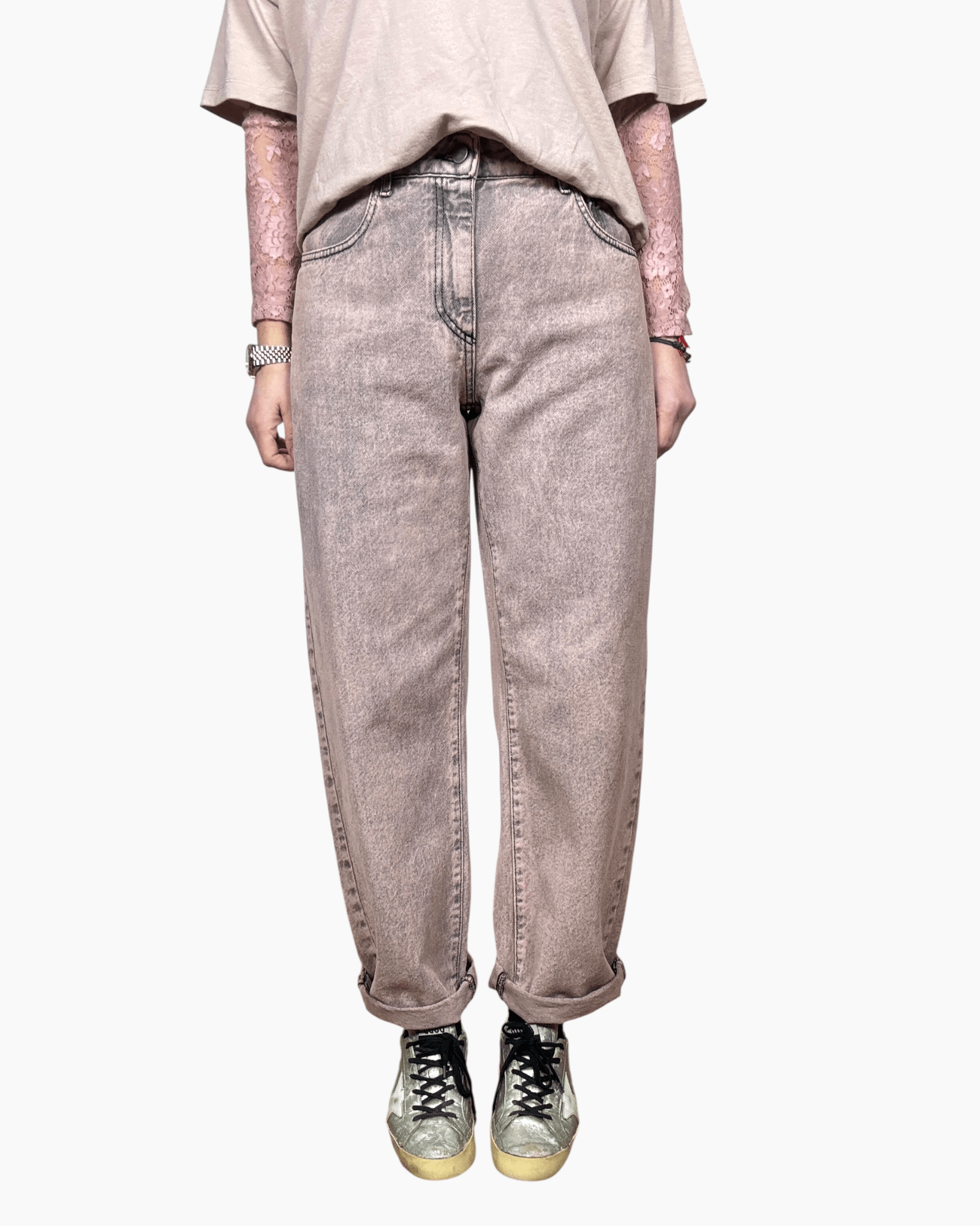 JEANS CARROT ROSA SUSY MIX - XE BLU ABBIGLIAMENTO