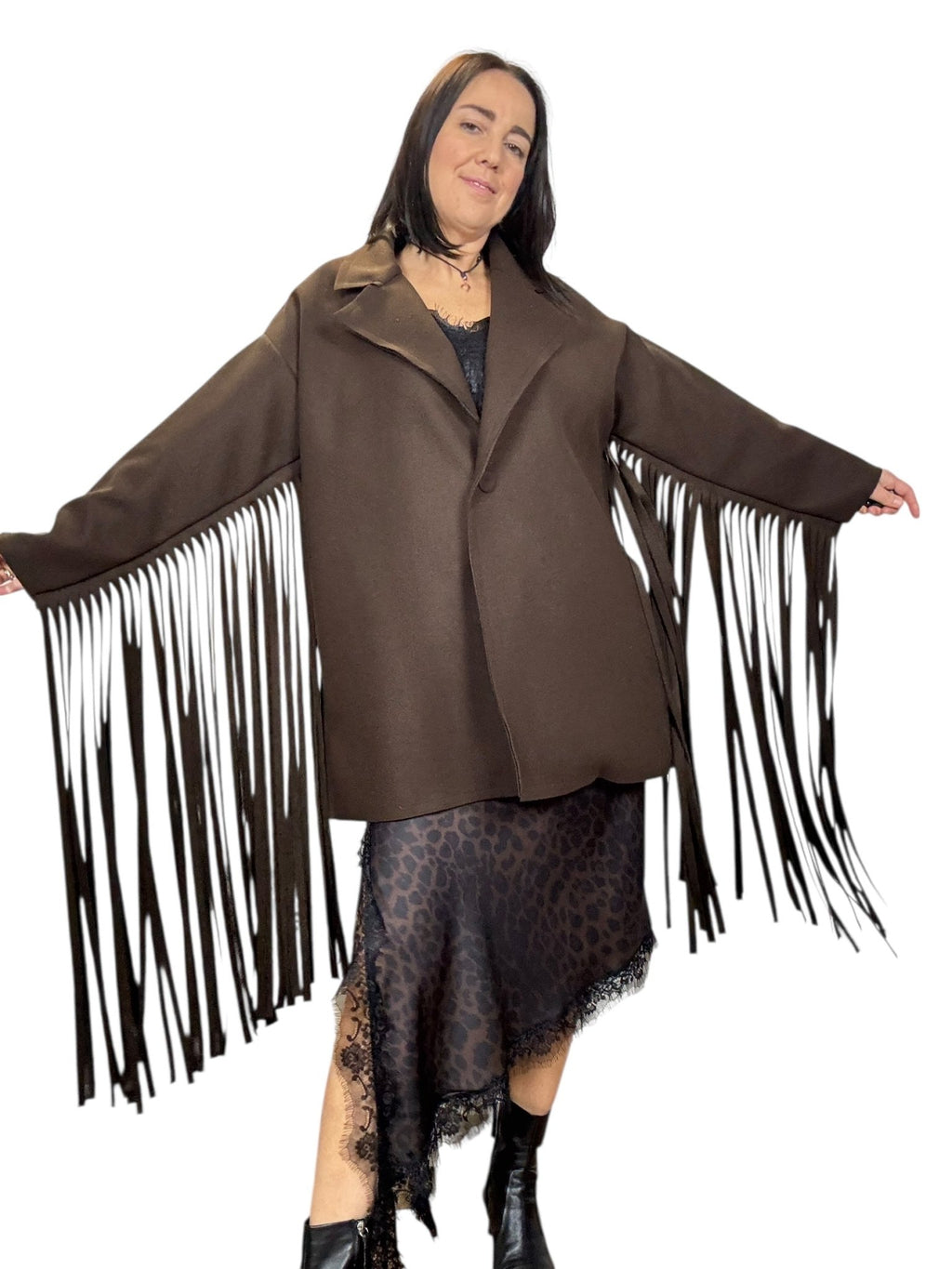 CAPPOTTINO FRANGE SUSY MIX - XE BLU ABBIGLIAMENTO