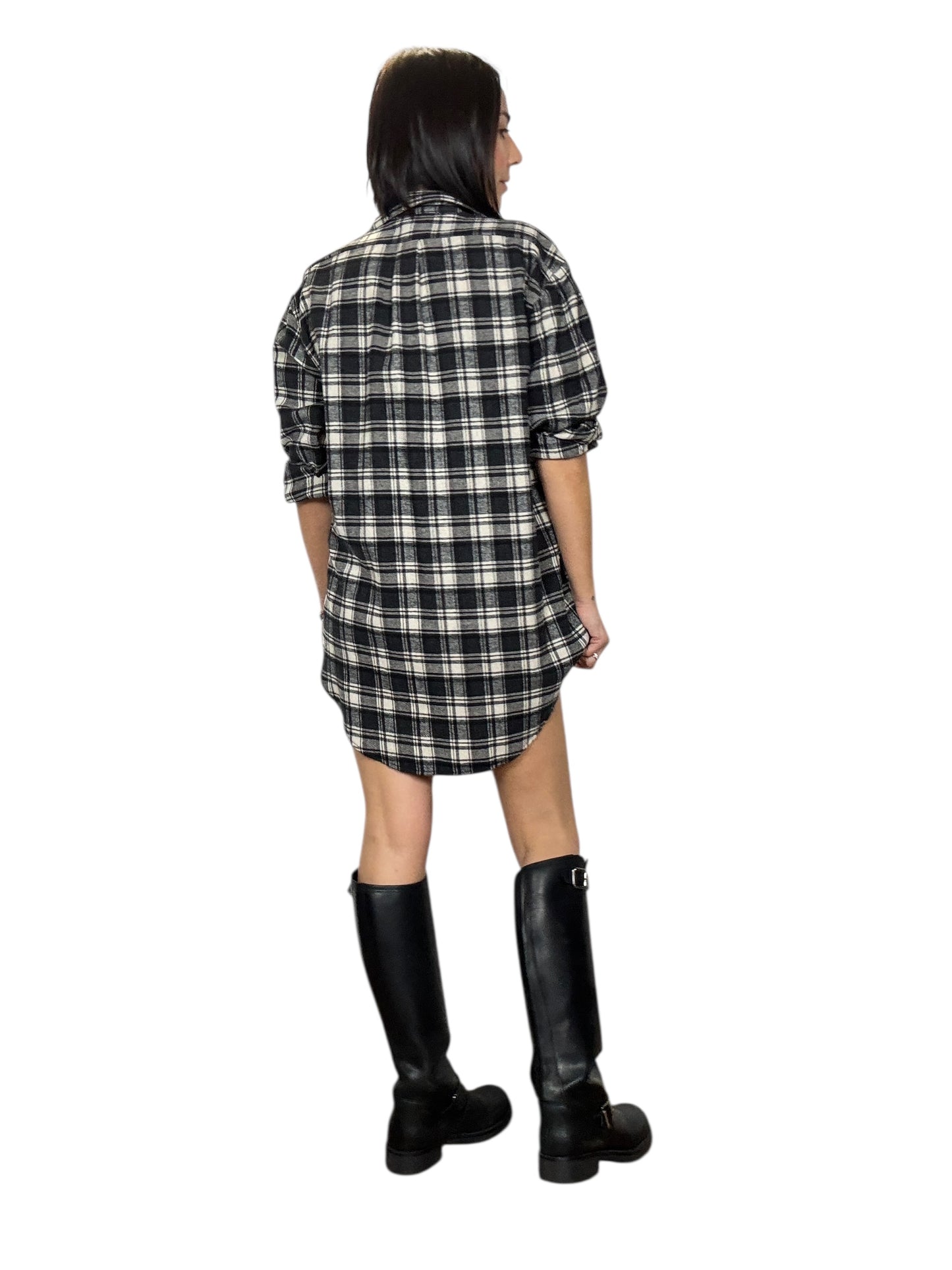 CAMICIA MAXI CHECK IN FLANELLA SUSY MIX