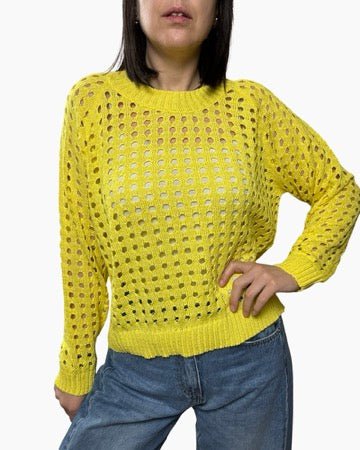 MAGLIA TRAFORATA SUSY MIX - XE BLU ABBIGLIAMENTO