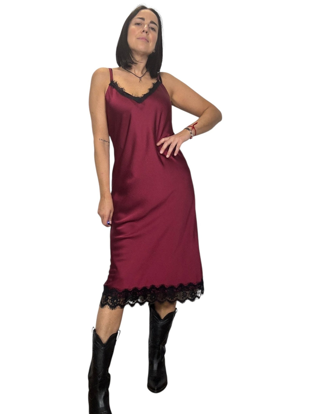 ABITO LINGERIE MIDI SUSY MIX - XE BLU ABBIGLIAMENTO