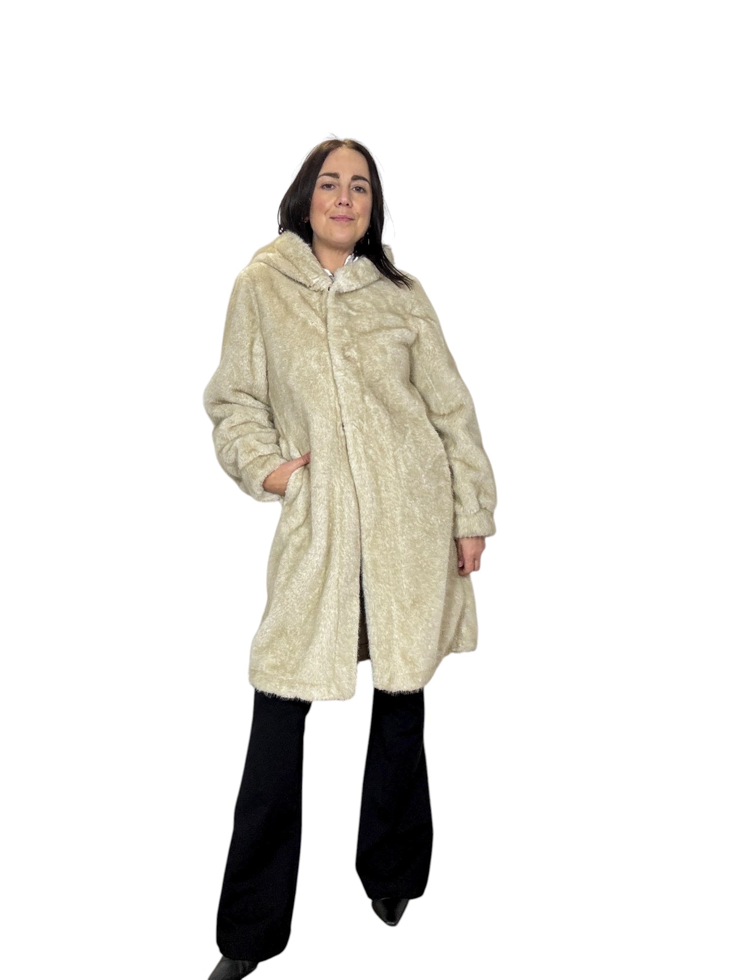 PELLICCIA LUNGA CON CAPPUCCIO SUSY MIX