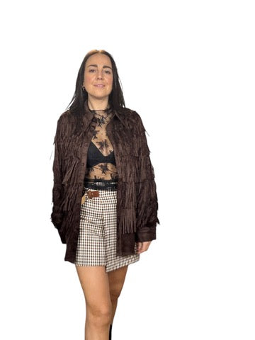 CAMICIA IN SUEDE CON FRANGE SUSY MIX