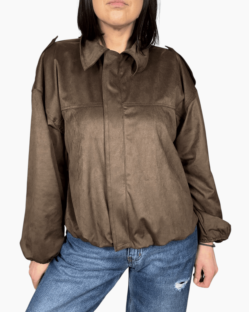 BOMBER A OVETTO SUSY MIX - XE BLU ABBIGLIAMENTO