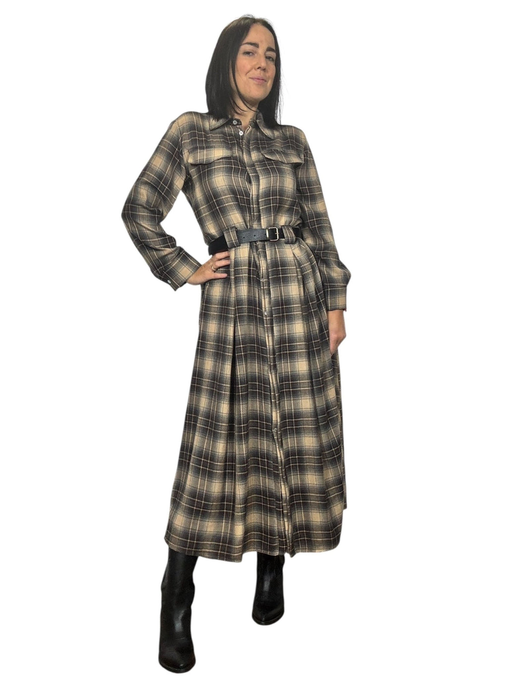 ABITO CHECK SUSY MIX - XE BLU ABBIGLIAMENTO