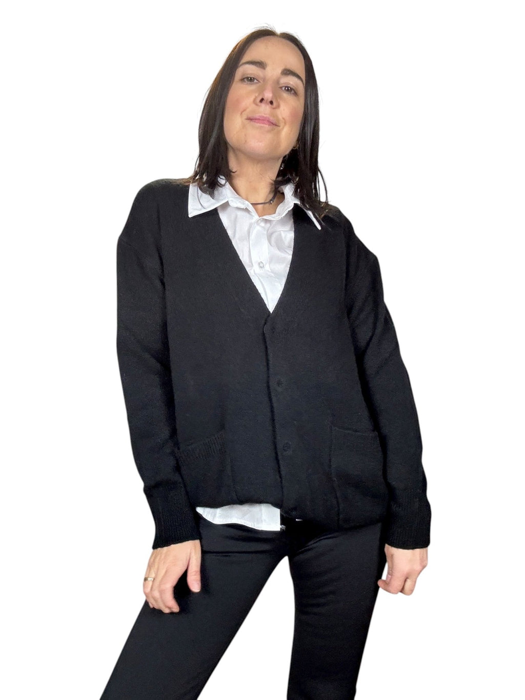 CARDIGAN PURA LANA VICOLO - XE BLU ABBIGLIAMENTO