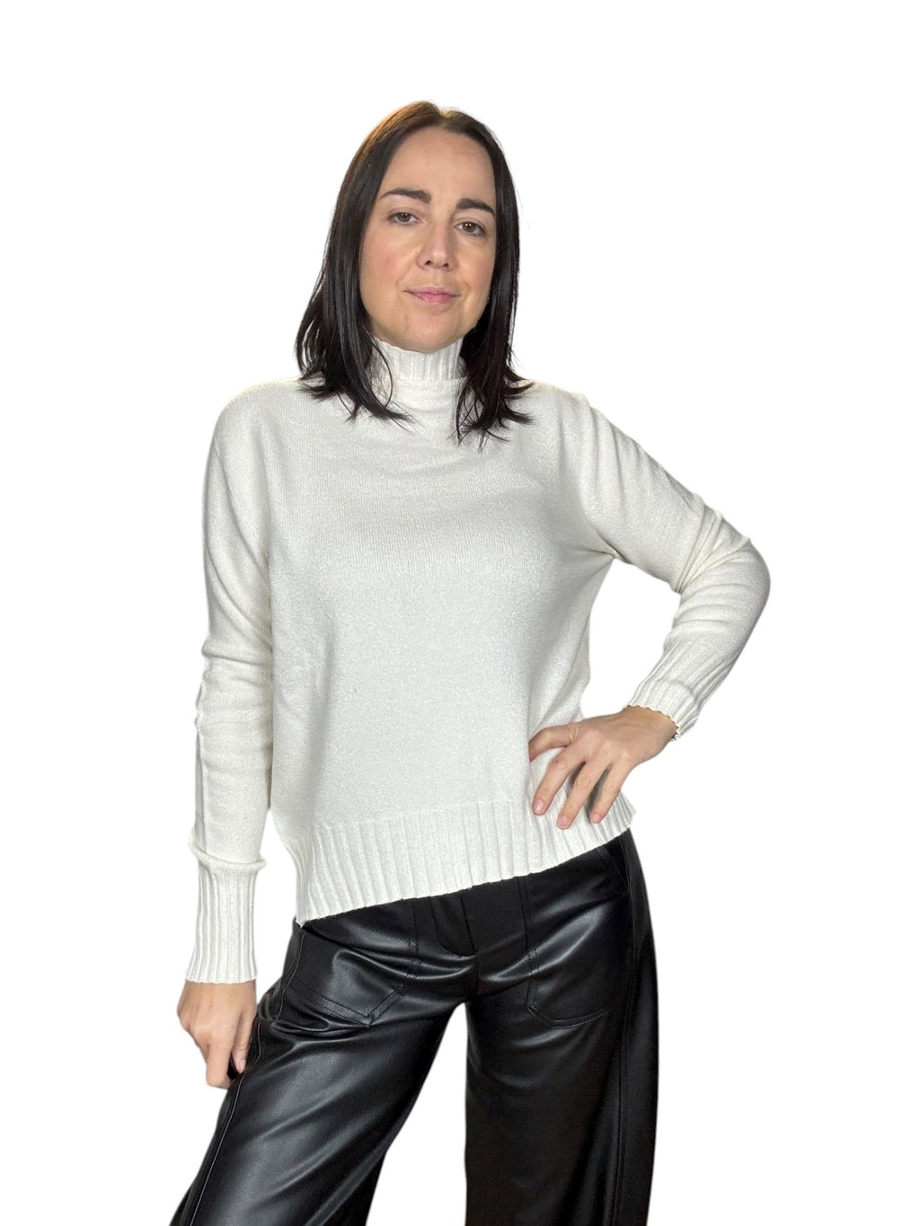 MAGLIA CON SPACCO SUSY MIX - XE BLU ABBIGLIAMENTO