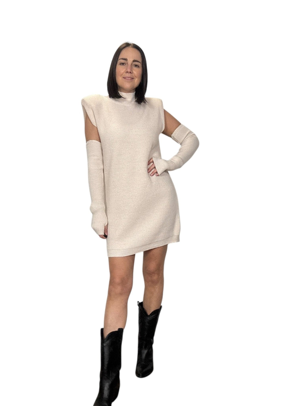 ABITO CORTO SMANICATO CON MANICOTTO DIXIE - XE BLU ABBIGLIAMENTO