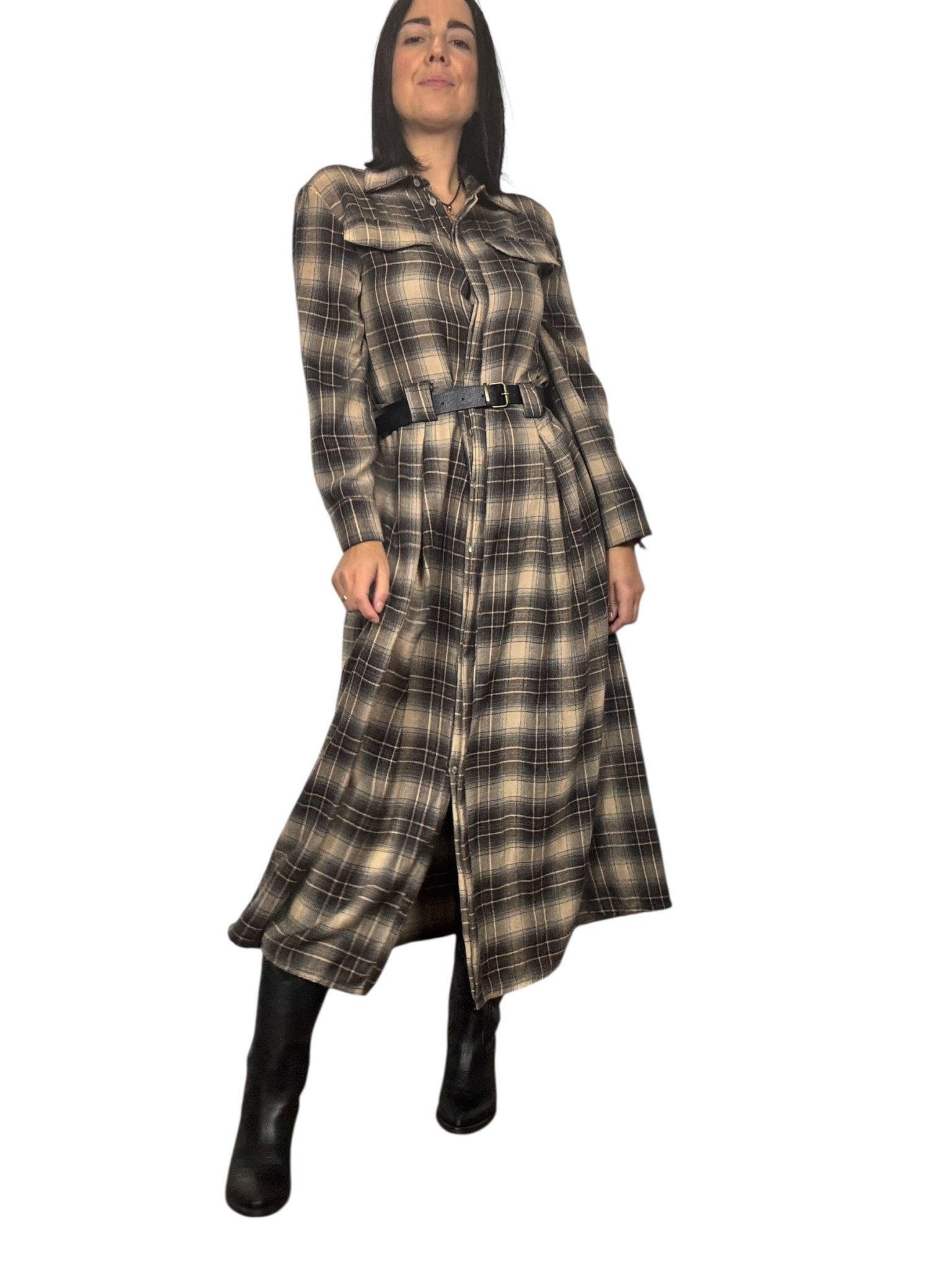 ABITO CHECK SUSY MIX - XE BLU ABBIGLIAMENTO