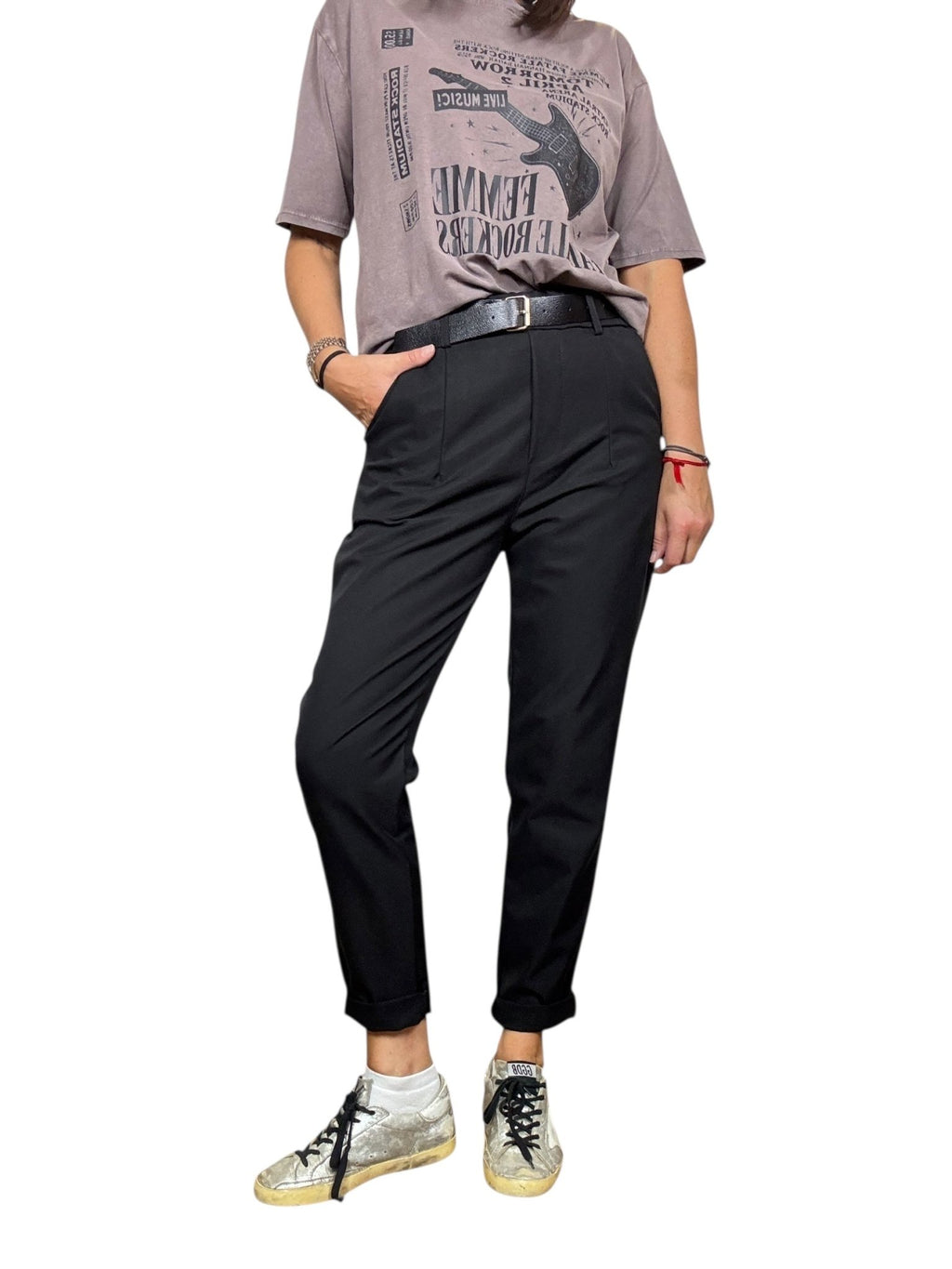 PANTALONE CON ELASTICO IN VITA SUSY MIX - XE BLU ABBIGLIAMENTO