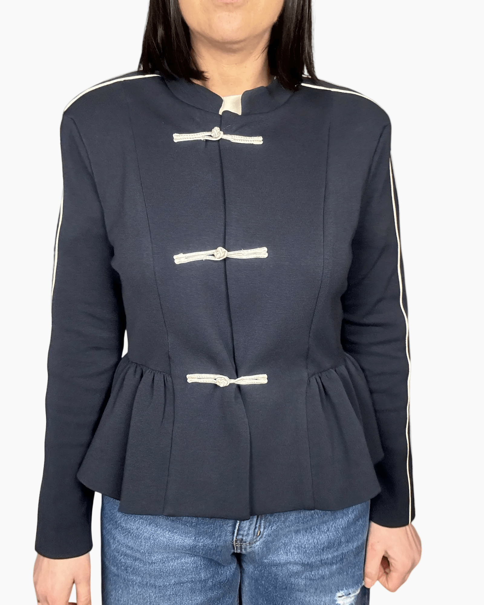 GIACCA IN FELPA CON ALAMAARI TENSIONE IN - XE BLU ABBIGLIAMENTO