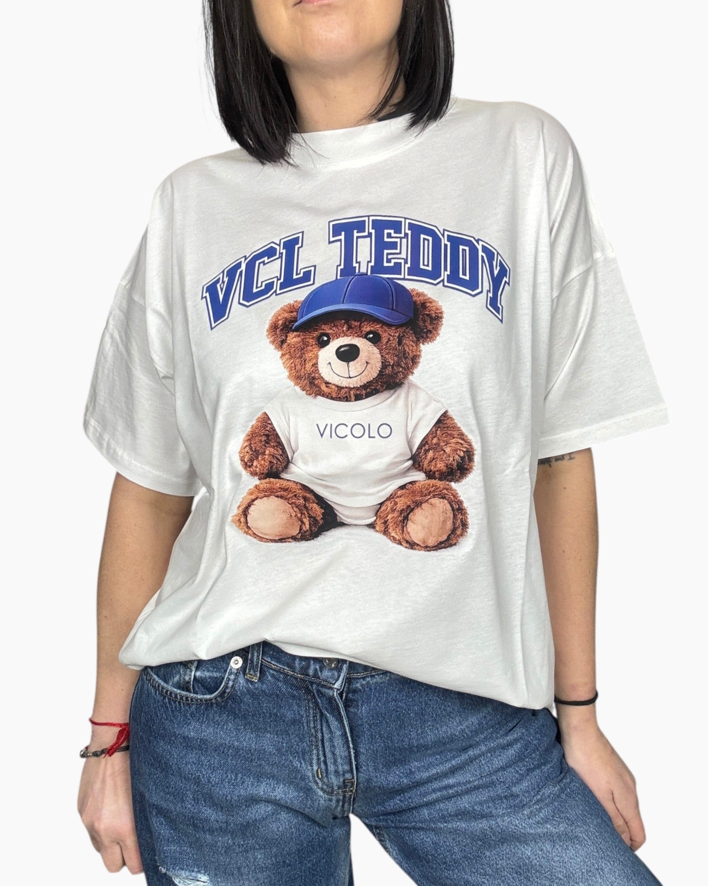 T - SHIRT TEDDY BLU VICOLO - XE BLU ABBIGLIAMENTO