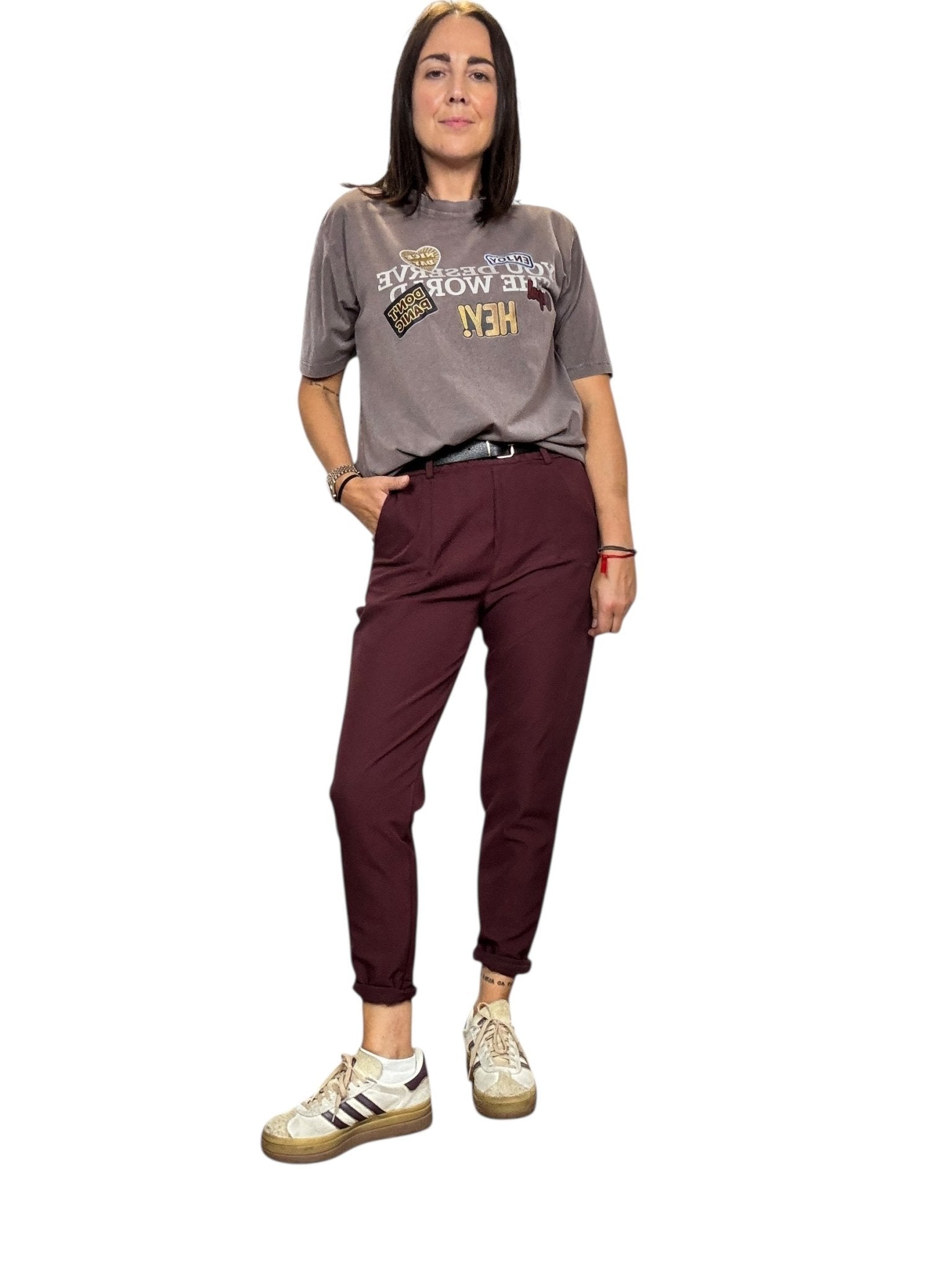 PANTALONE CON ELASTICO IN VITA SUSY MIX - XE BLU ABBIGLIAMENTO