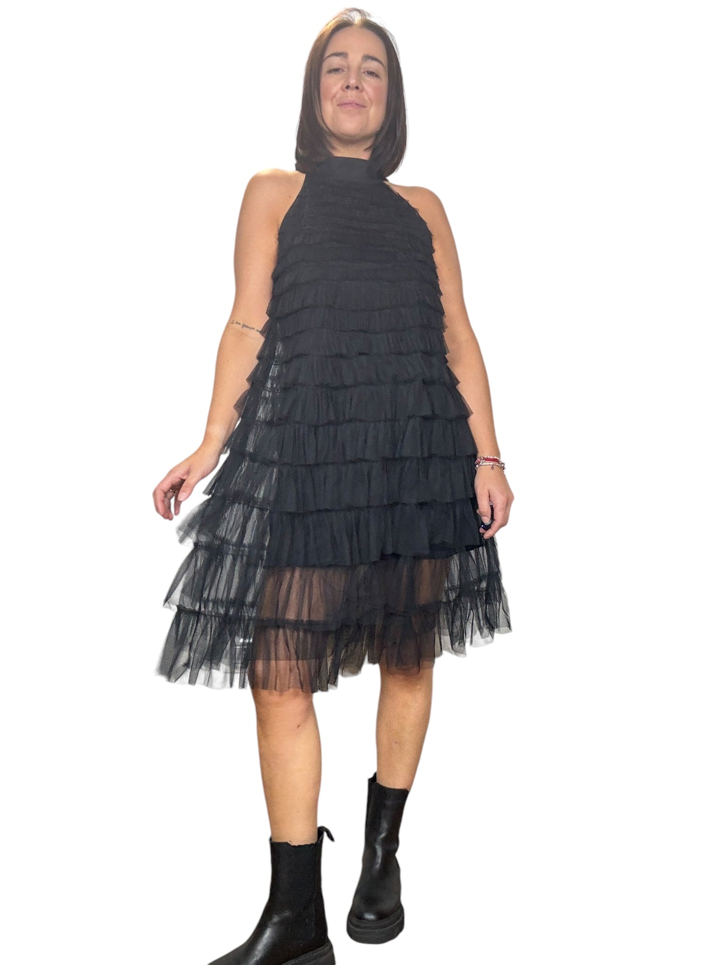 ABITO CON BALZETTE IN TULLE SUSY MIX