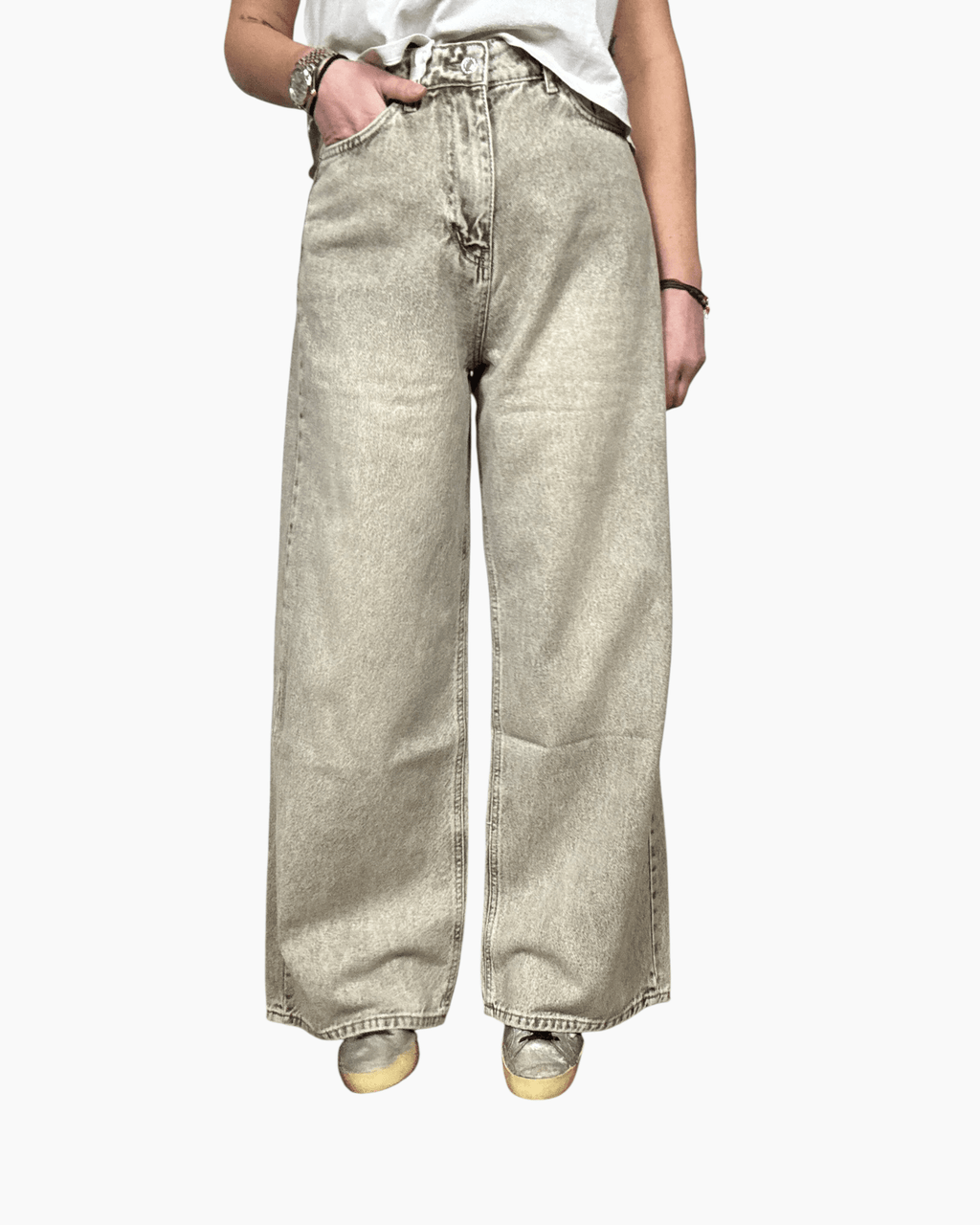 JEANS A PALAZZO SABBIATO SUSY MIX - XE BLU ABBIGLIAMENTO