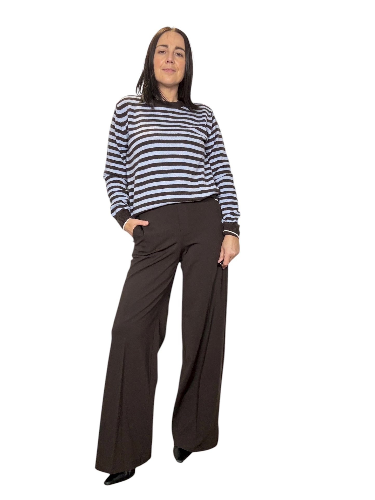 PANTALONE IN PUNTO MILANO GAMBA DRITTA TENSIONE IN