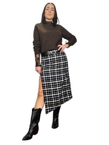 GONNA CHECK SPACCO LATERALE DIXIE - XE BLU ABBIGLIAMENTO