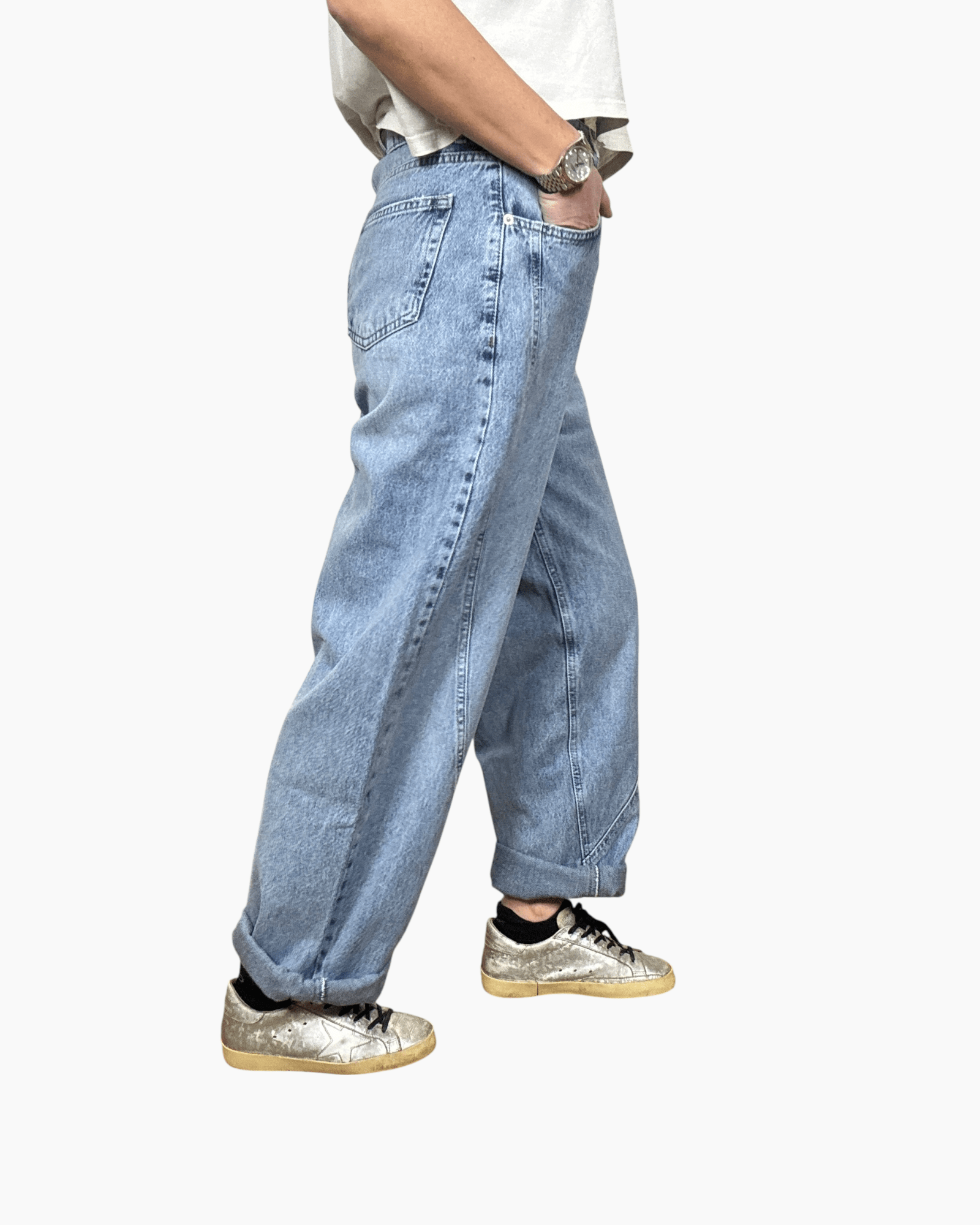 JEANS MOM FIT SUSY MIX - XE BLU ABBIGLIAMENTO