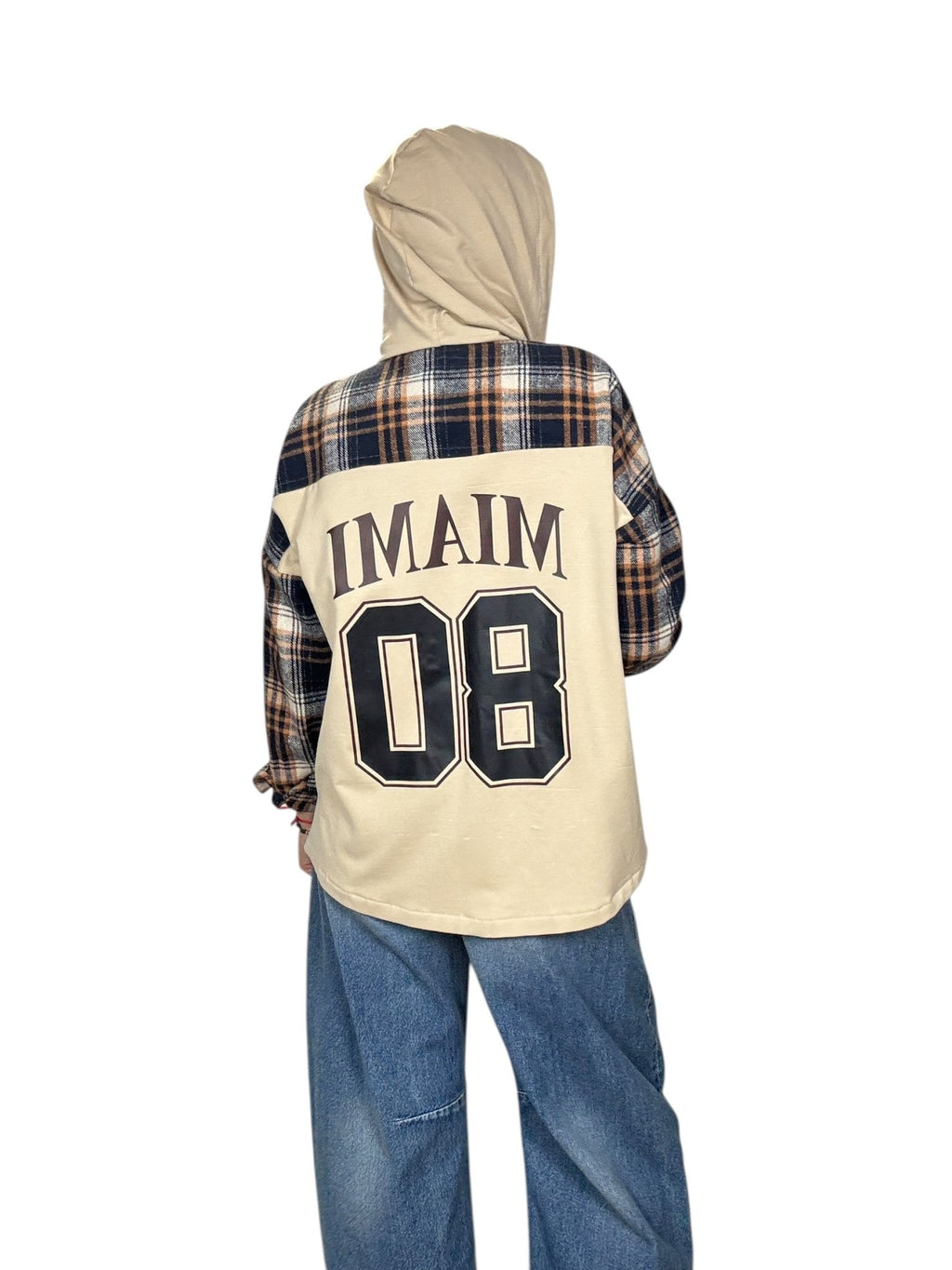 CAMICIA CHECK CON CAPPUCCIO SUSY MIX - XE BLU ABBIGLIAMENTO