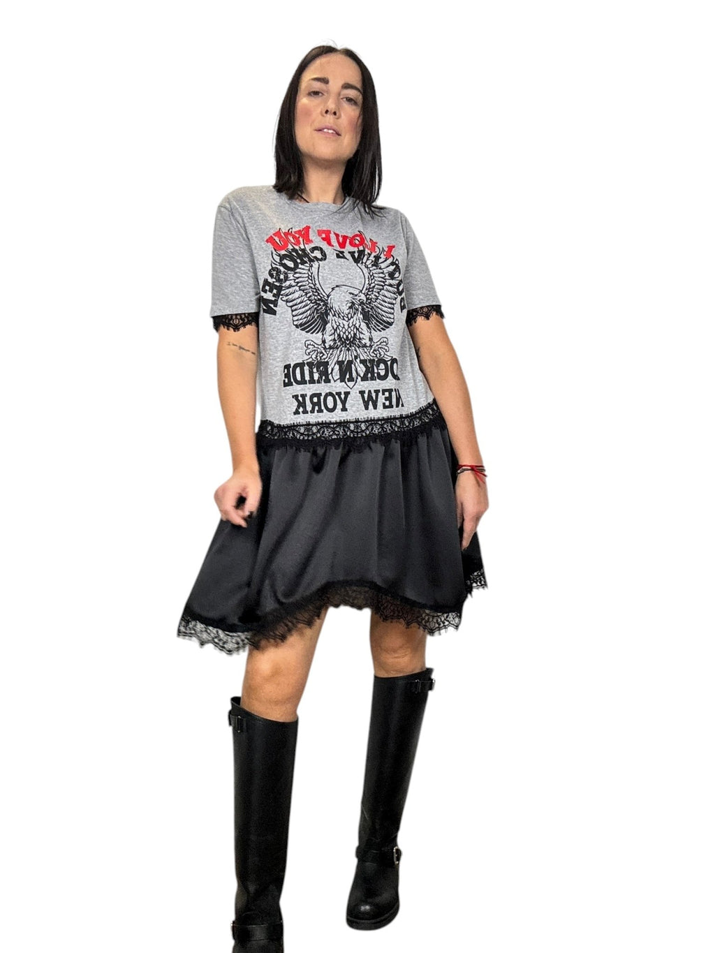 ABITO T - SHIRT+GONNA TENSIONE IN - XE BLU ABBIGLIAMENTO