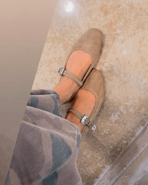 BALLERINA IN SUEDE SUSY MIX - XE BLU ABBIGLIAMENTO