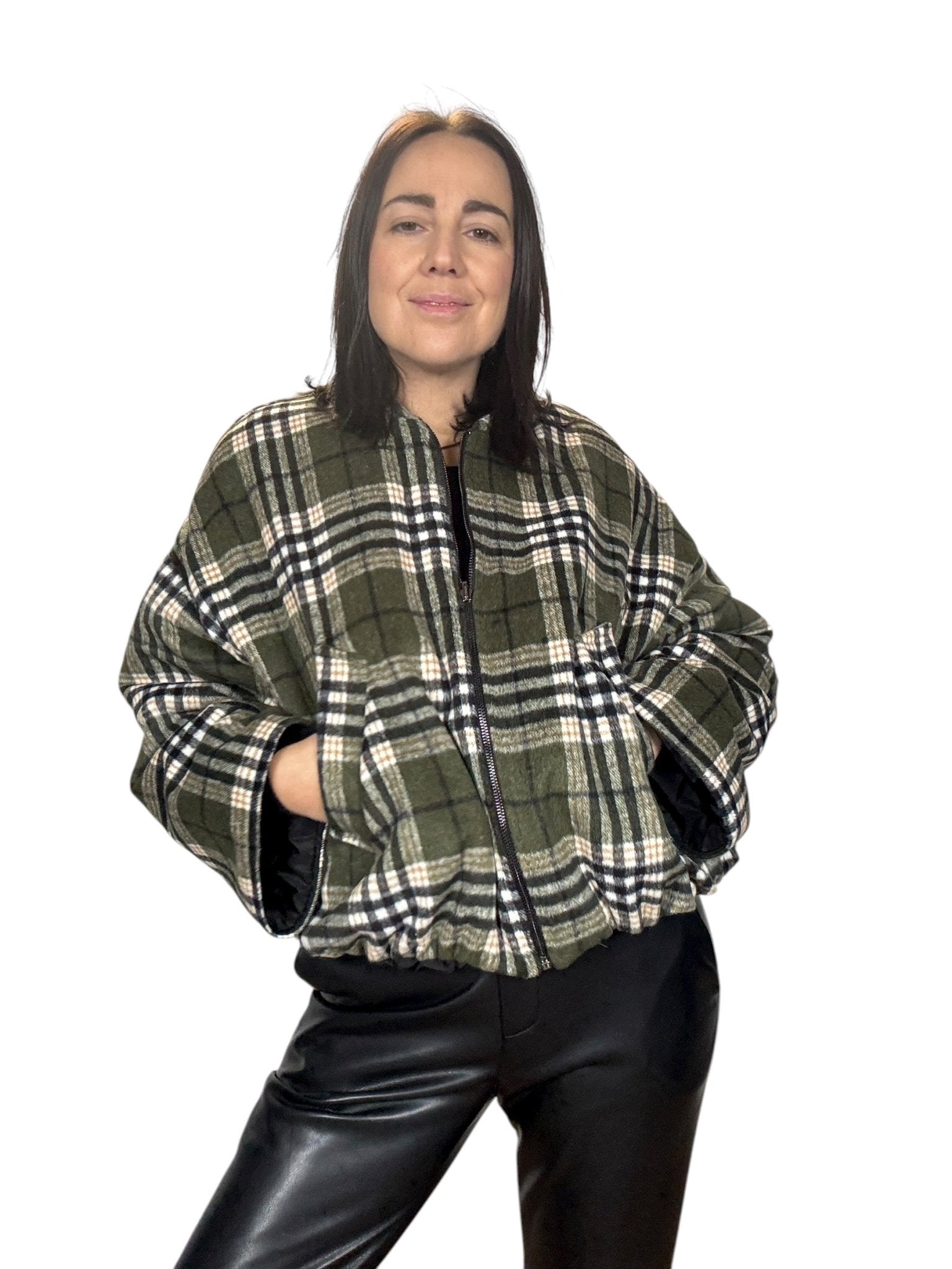 PIUMINO CHECK REVERSIBILE SUSY MIX - XE BLU ABBIGLIAMENTO