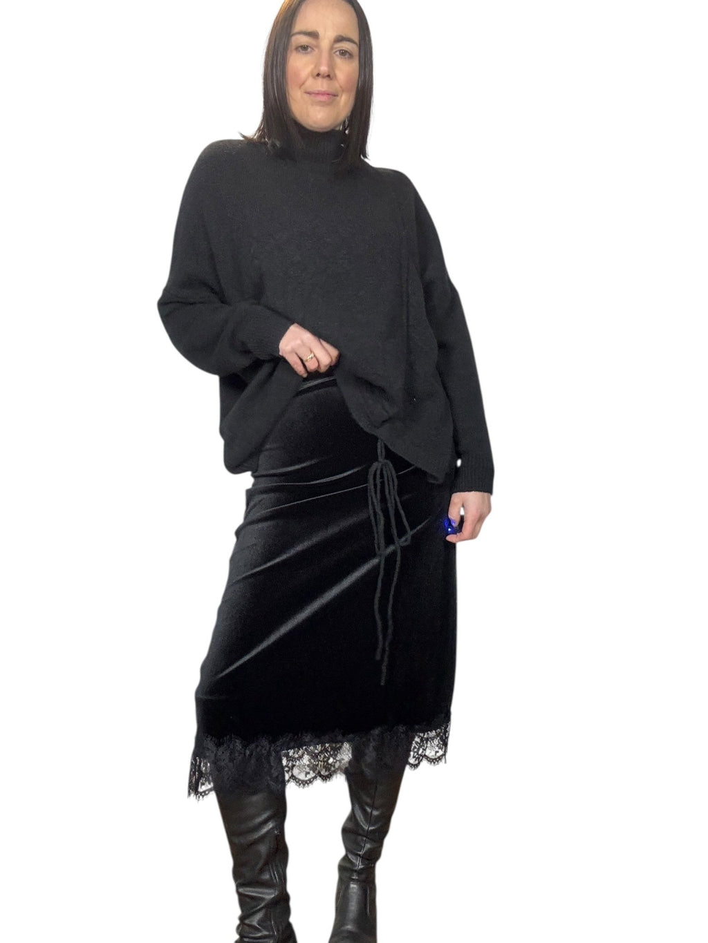 GONNA MIDI IN CINIGLIA SUSY MIX - XE BLU ABBIGLIAMENTO