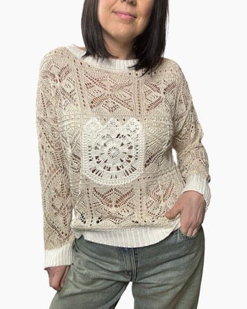 MAGLIA IN PIZZO TENSIONE IN - XE BLU ABBIGLIAMENTO