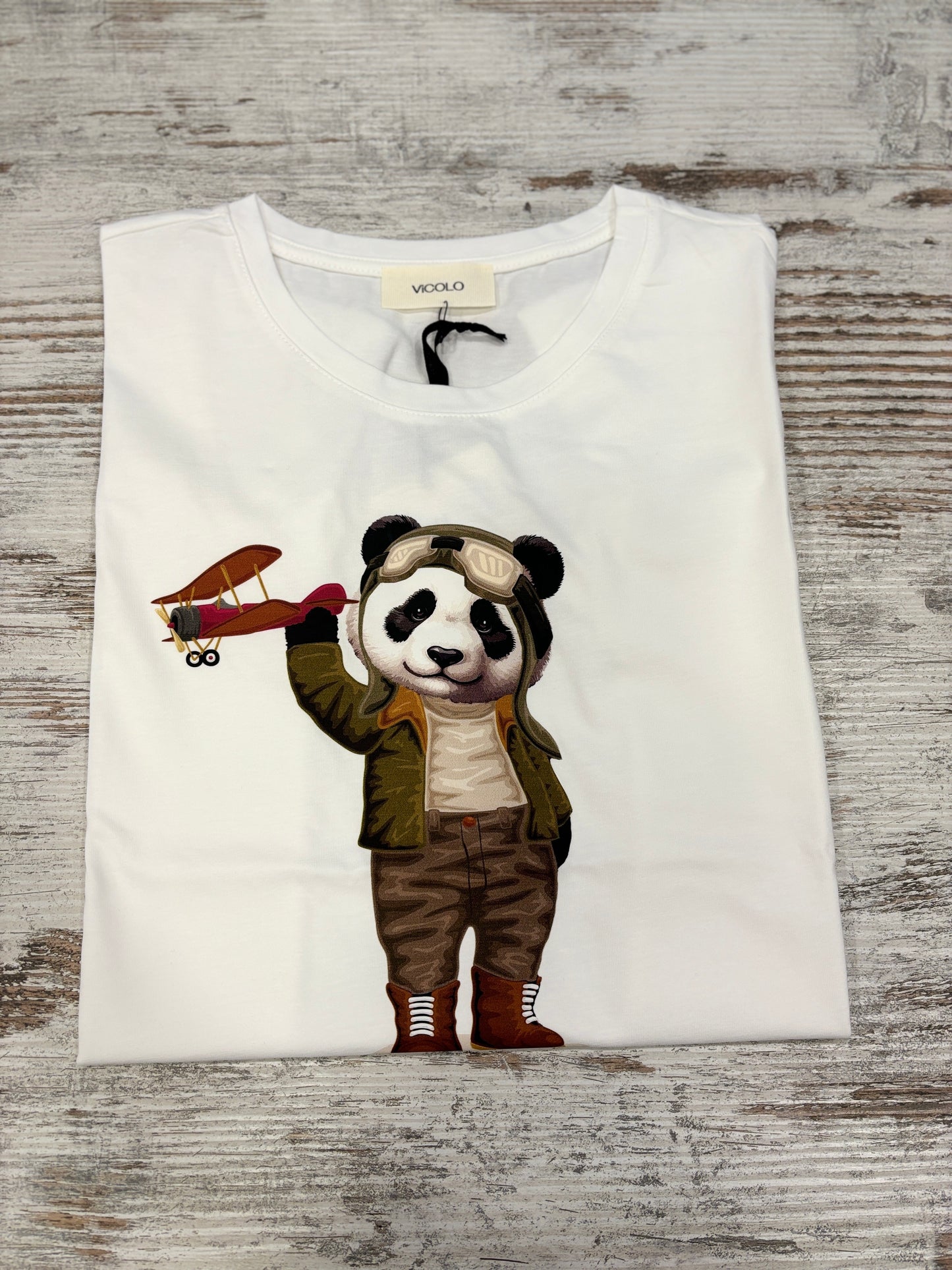 T-SHIRT PANDA AVIATORE VICOLO