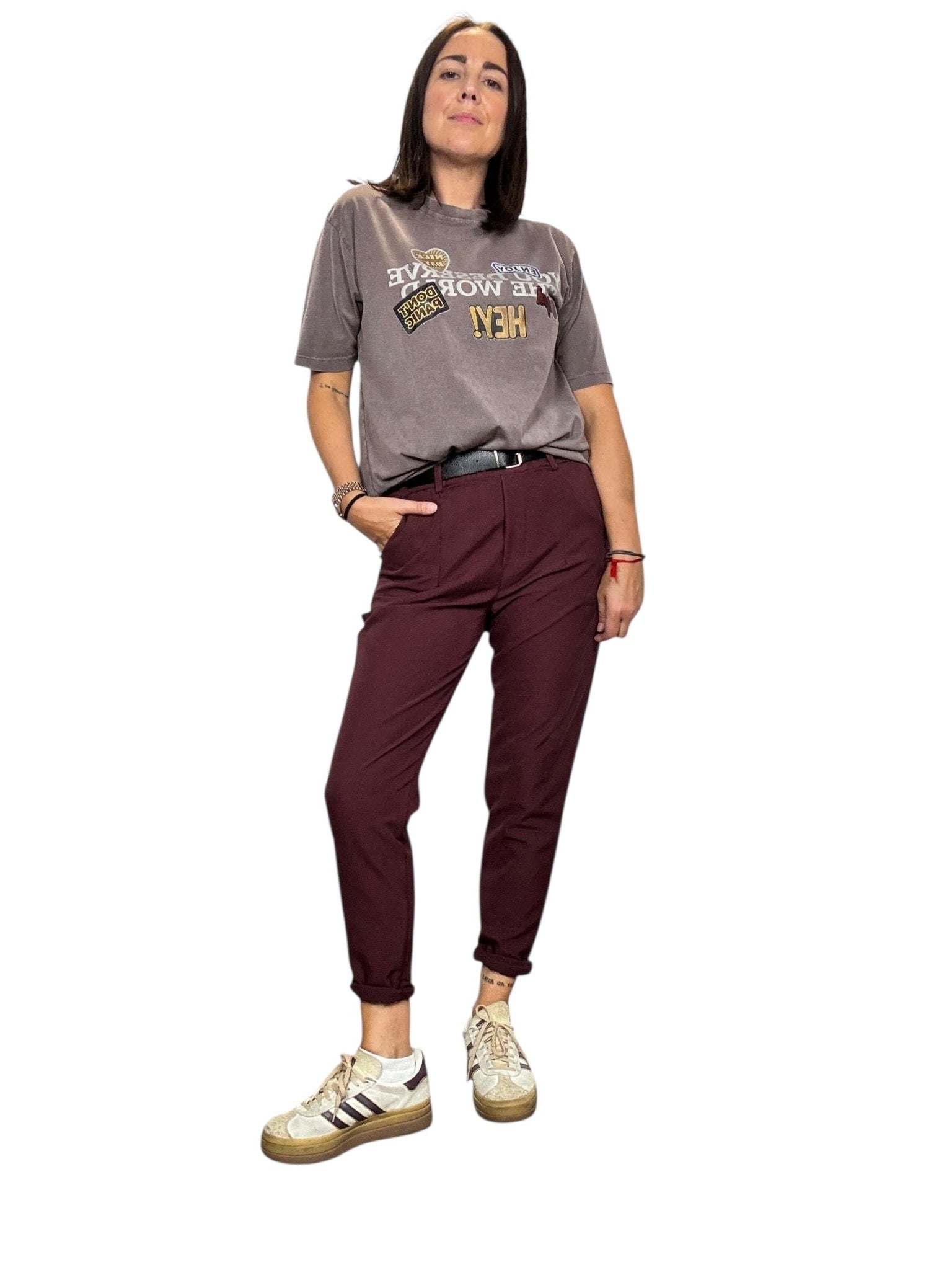 PANTALONE CON ELASTICO IN VITA SUSY MIX - XE BLU ABBIGLIAMENTO