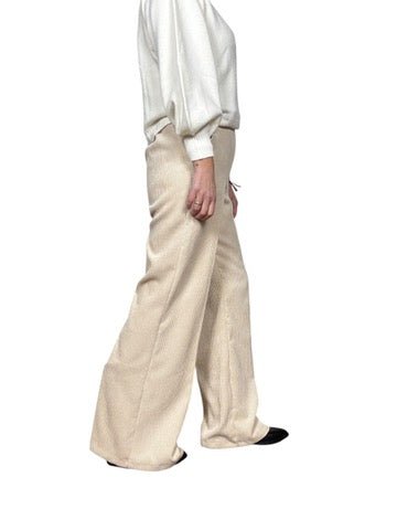 PANTALONE A PALAZZO IN VELLUTO SUSY MIX - XE BLU ABBIGLIAMENTO