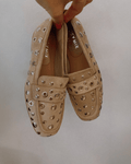 MOCASSINO CON BORCHIE SUSY MIX - XE BLU ABBIGLIAMENTO