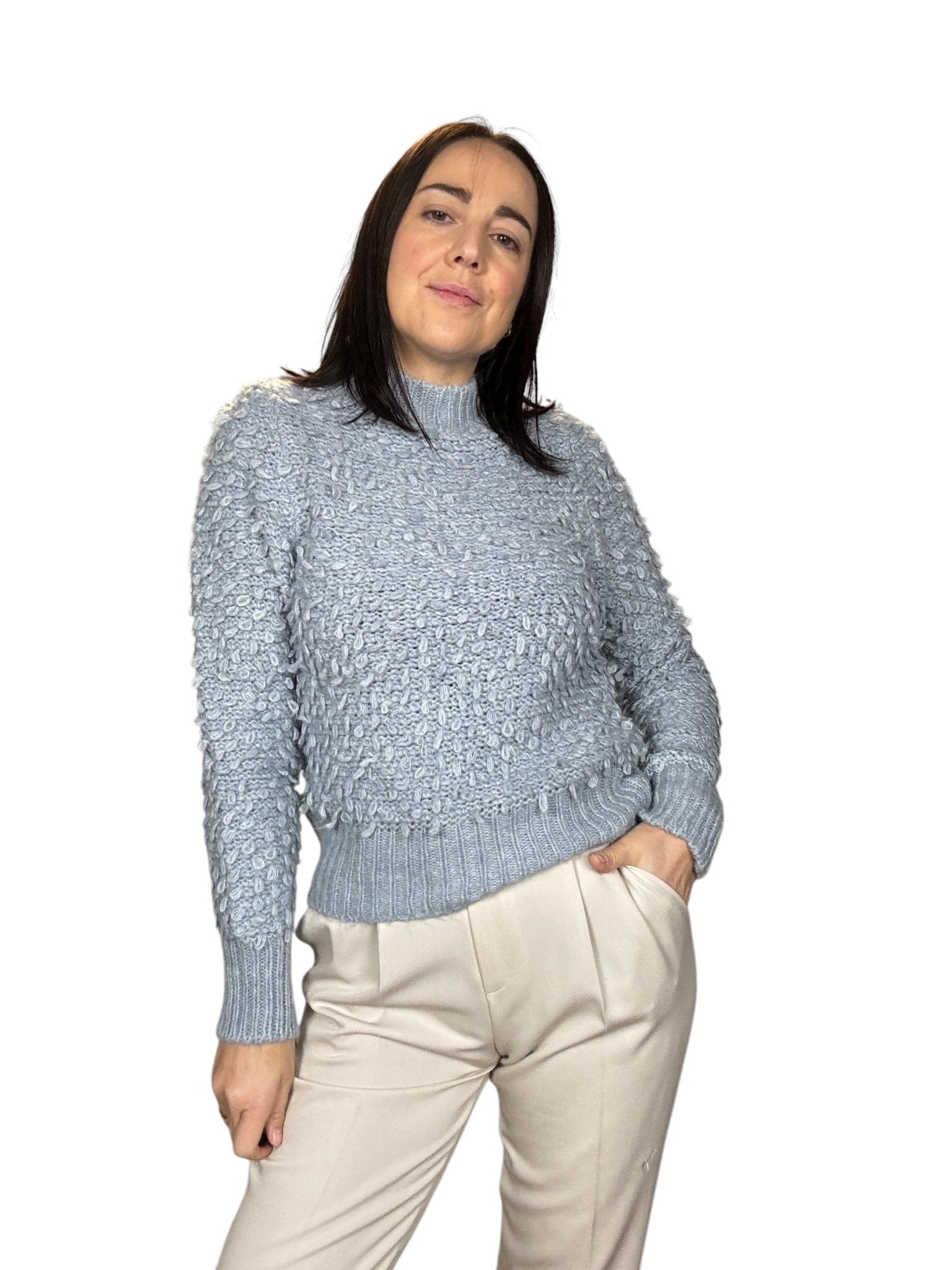 MAGLIA RICCIOLINA SUSY MIX - XE BLU ABBIGLIAMENTO