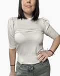 MAGLIA MANICA A SBUFFO HAVEONE - XE BLU ABBIGLIAMENTO
