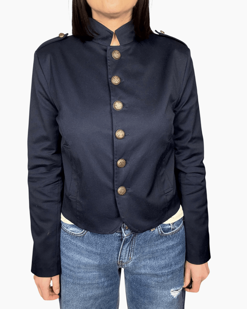 GIACCA BOTTONI ORO TENSIONE IN - XE BLU ABBIGLIAMENTO