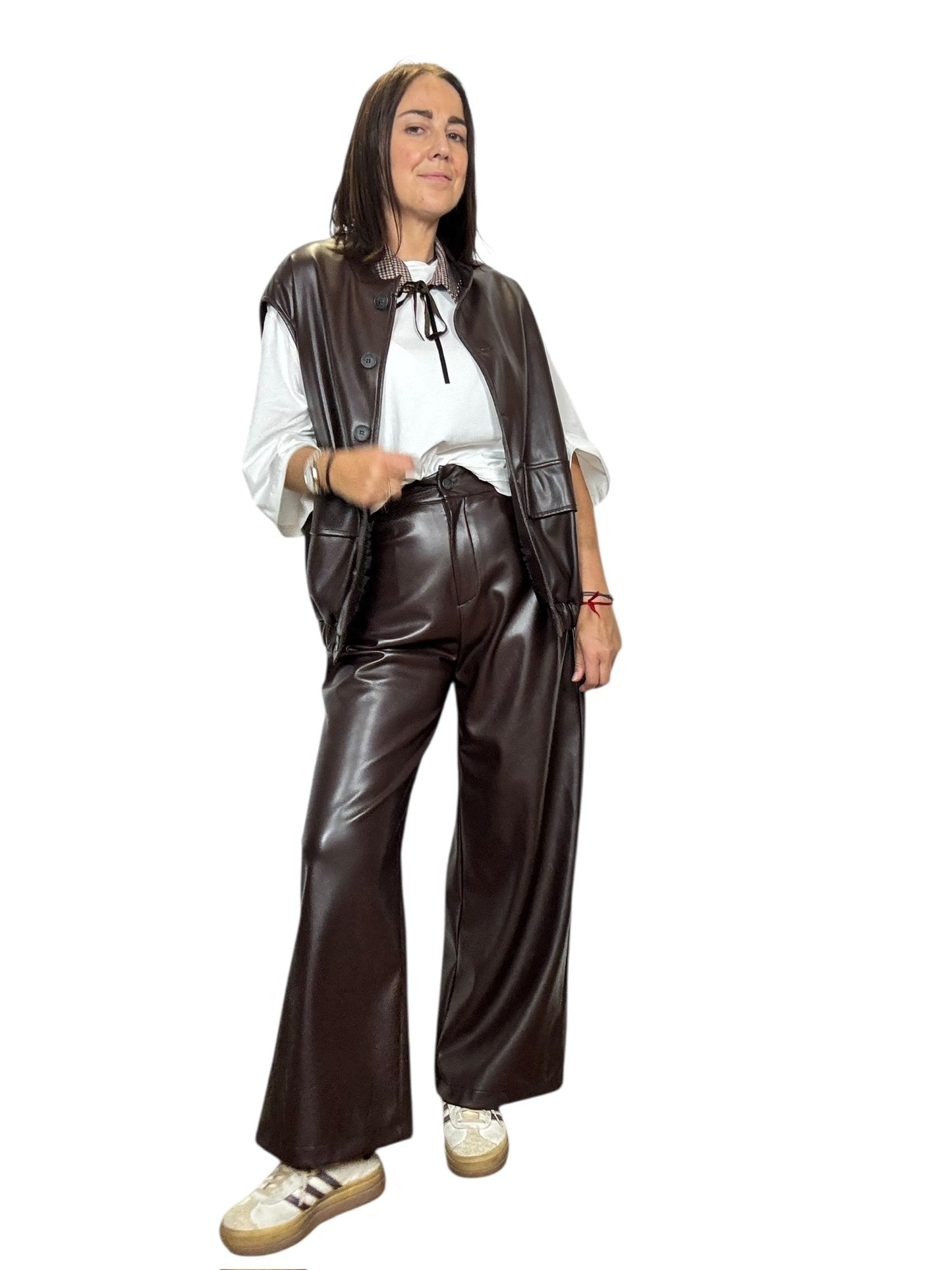 GILET IN ECOPELLE SUSY MIX