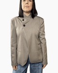 GIACCA GESSATA ASIMMETRICA HAVEONE - XE BLU ABBIGLIAMENTO
