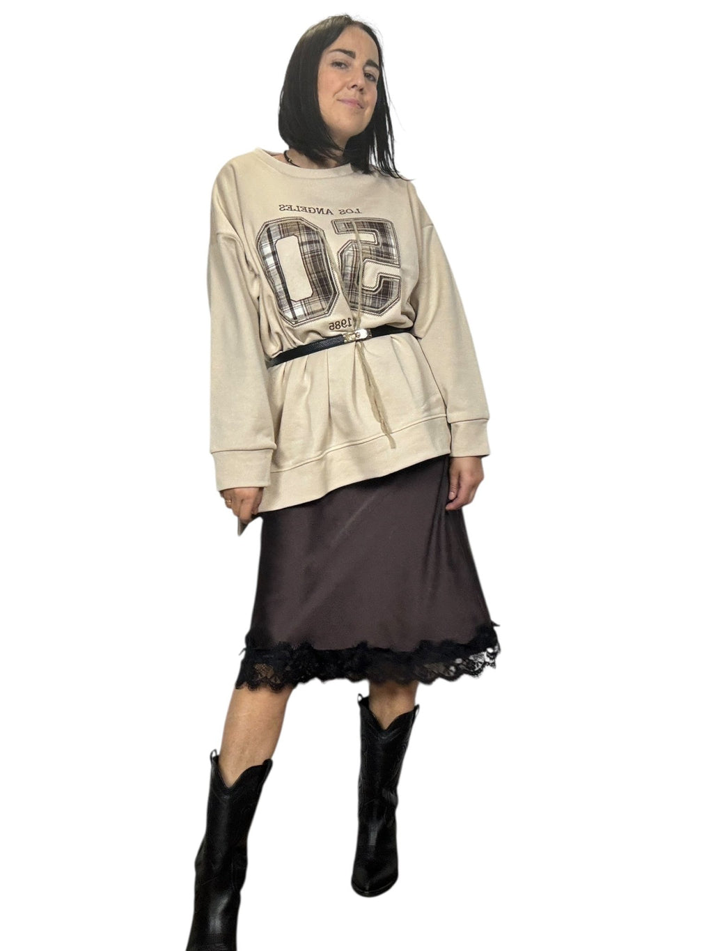 ABITO LINGERIE MIDI SUSY MIX - XE BLU ABBIGLIAMENTO