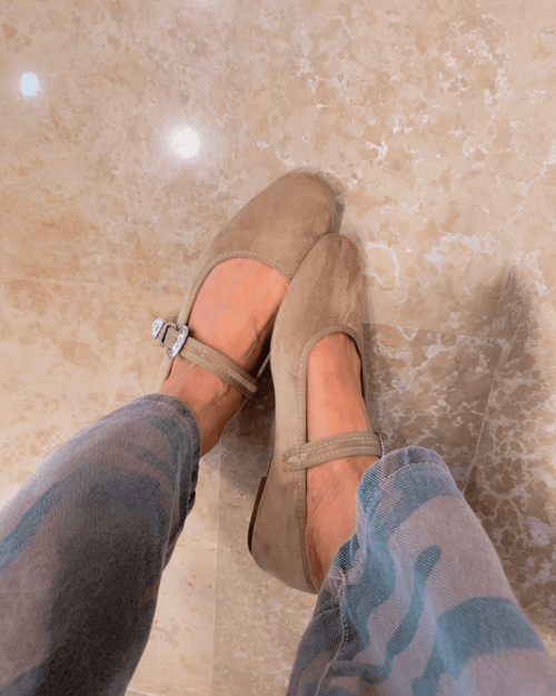 BALLERINA IN SUEDE SUSY MIX - XE BLU ABBIGLIAMENTO