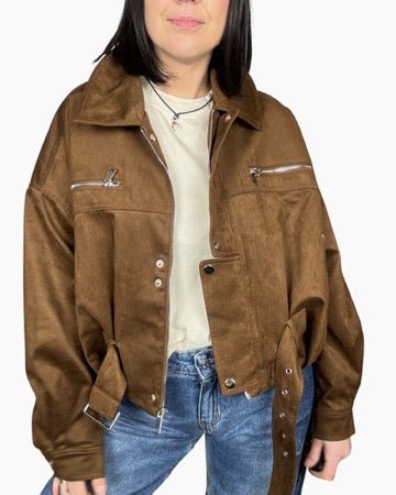 CHIODO IN SUEDE VICOLO - XE BLU ABBIGLIAMENTO