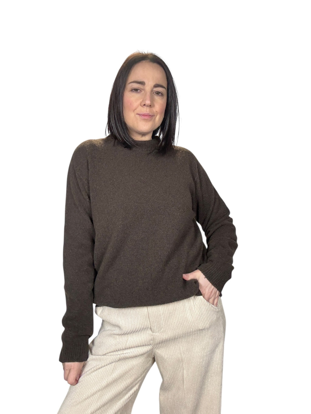 MAGLIA GIROCOLLO PURA LANA SUSY MIX - XE BLU ABBIGLIAMENTO