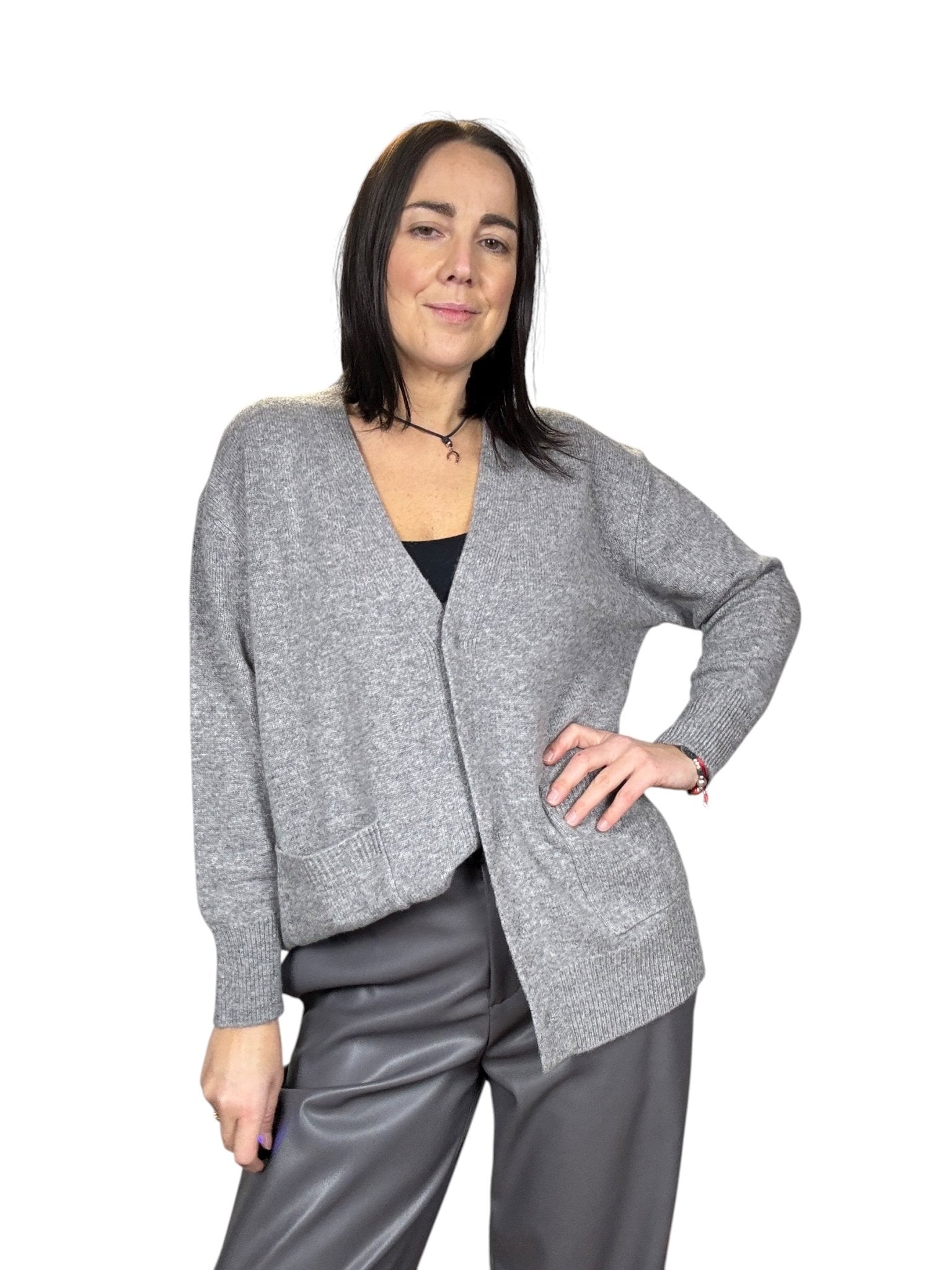 CARDIGAN PURA LANA VICOLO - XE BLU ABBIGLIAMENTO