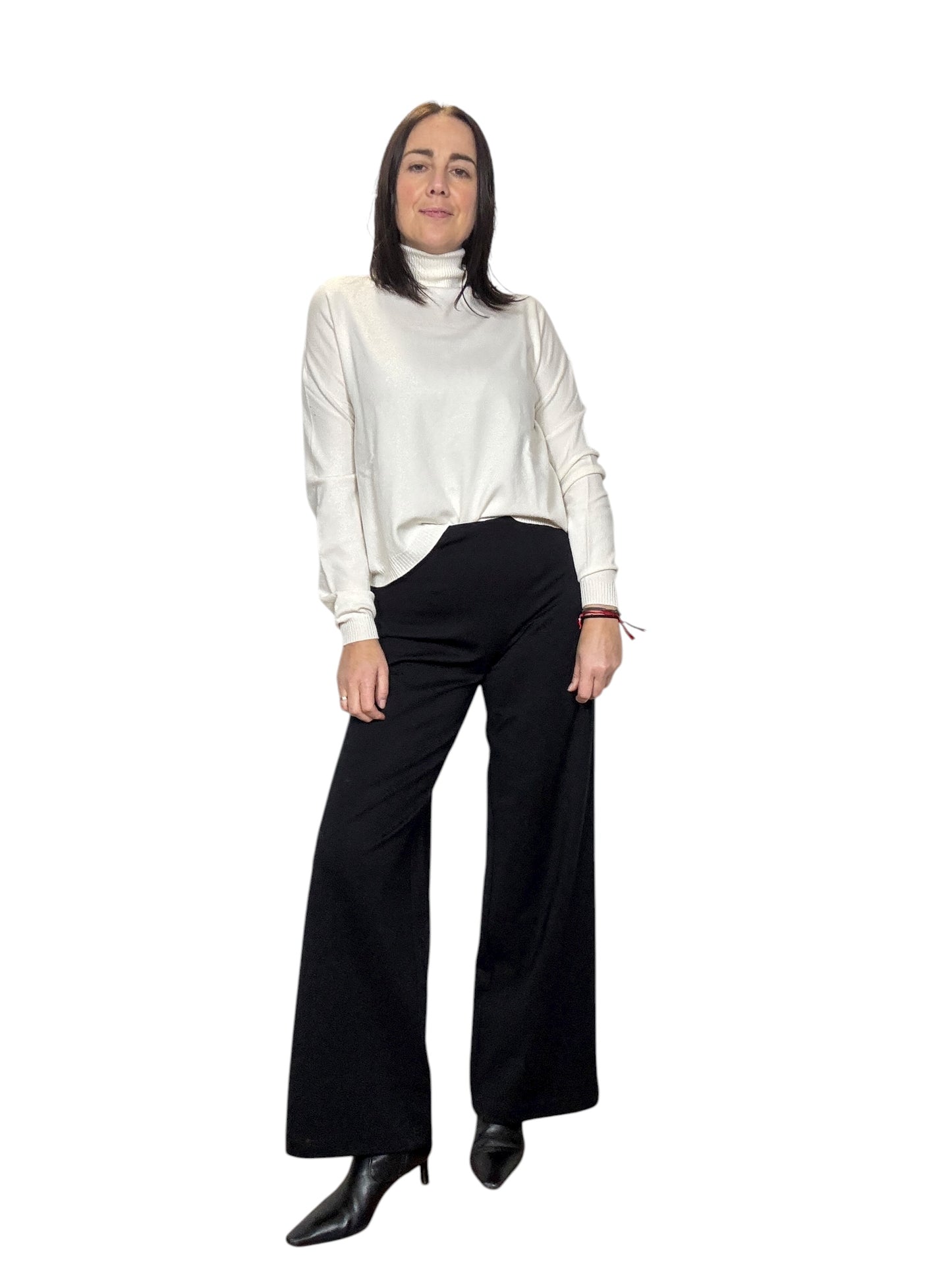 PANTALONE A PALAZZO IN PUNTO MILANO TENSIONE IN